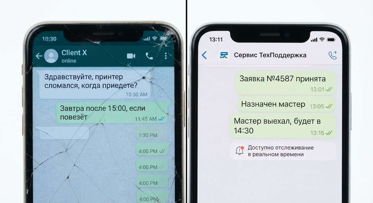 Договор на сервисное обслуживание с ручкой и часами на столе руководителя